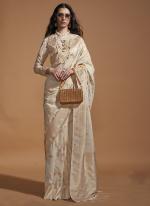 Georgette Beige Festival Wear Weaving Saree